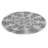 Chrome Bloemen - Zilveren snijplank (Hoek)