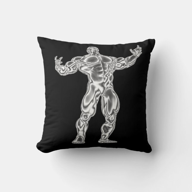 Chrome Bodybuilder American MoJo Pillow Kussen (Voorkant)