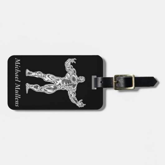 Chrome Bodybuilder Bagagelabel (Voorkant horizontaal)