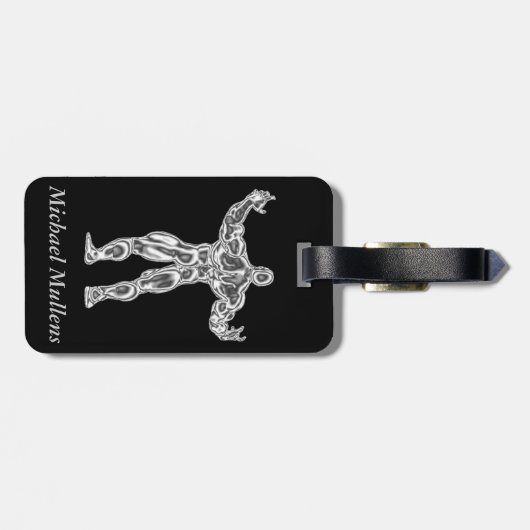 Chrome Bodybuilder Bagagelabel (Achterkant horizontaal)