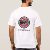 Chrome buizen en Pinstripes Radio Show Logo Shirt (Achterkant)