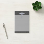 Chrome Caduceus Medical Symbool Carbon Fiber Decor Post-it® Notes (Kantoor)