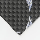 Chrome Caduceus Medical Symbool Carbon Fiber Print Fleece Deken (Hoek)