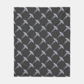 Chrome Caduceus Medical Symbool Carbon Fiber Print Fleece Deken (Voorkant)