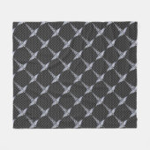 Chrome Caduceus Medical Symbool Carbon Fiber Print Fleece Deken (Voorkant (Horizontaal))