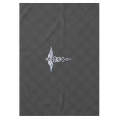 Chrome Caduceus Medical Symbool Carbon Fiber Print Tafelkleed (Voorkant)