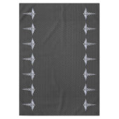 Chrome Caduceus Medical Symbool Carbon Fiber Print Tafelkleed (Voorkant)