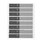 Chrome Caduceus Medical Symbool Zwarte Koolstofvez Omwikkelbaar Adreslabel (Vel)