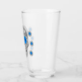 Chrome Calavera (blauw Roos) Glas (Links)