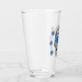 Chrome Calavera (blauw Roos) Glas (Rechts)