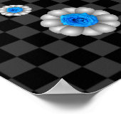 Chrome Calavera (Blue Rose) Poster (Hoek)
