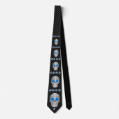 Chrome Calavera (Blue Rose) stropdas (Voorkant)