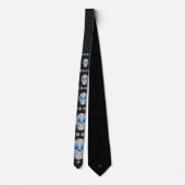 Chrome Calavera (Blue Rose) stropdas (Achterkant)