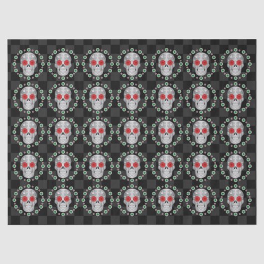 Chrome Calavera (Kerstmis) Tissuepapier (Voorkant)