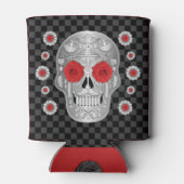 Chrome Calavera (Rode Roos) Blikje Koeler (Achterkant)