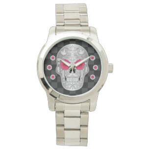 Chrome Calavera (Roze Rose) Watch Horloge