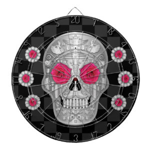 Chrome Calavera (Roze Roze) Dart Board Dartbord