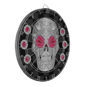 Chrome Calavera (Roze Roze) Dart Board Dartbord (Voorkant Links)