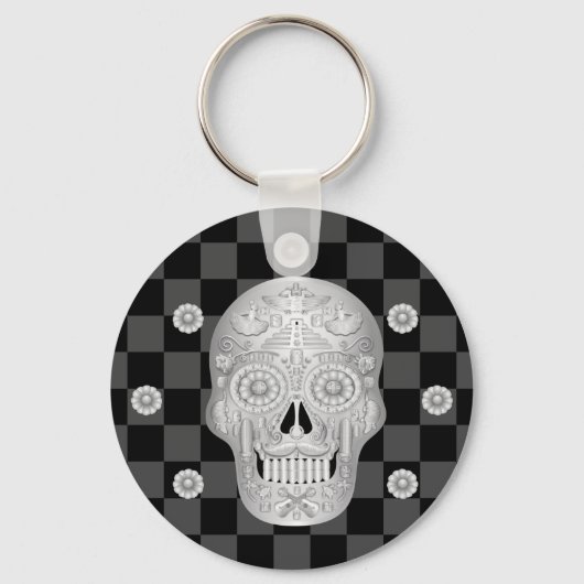 Chrome Calavera Watch Sleutelhanger (Voorkant)