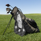 Chrome Calavera (White Rose) Golf Towel Golfhanddoek (Groen)