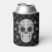 Chrome Calavera (Zwarte Roos) Koelbox Blikjeskoeler (Blikje Achterkant)