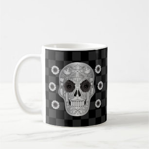 Chrome Calavera (Zwarte Roos) Koffiekoffie-Mok Koffiemok