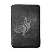 Chrome Capricorn Zodiac Symbol op Hevelius Badmat (Voorkant Verticaal)