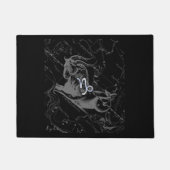 Chrome Capricorn Zodiac Symbol op Hevelius Deurmat (Voorkant)