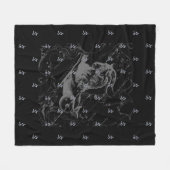 Chrome Capricorn Zodiac Symbol op Hevelius Fleece Deken (Voorkant (Horizontaal))