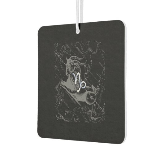Chrome Capricorn Zodiac Symbol op Hevelius Luchtverfrisser (Links)