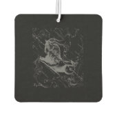 Chrome Capricorn Zodiac Symbol op Hevelius Luchtverfrisser (Achterkant)