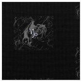 Chrome Capricorn Zodiac Symbol op Hevelius Stof (Close Up)