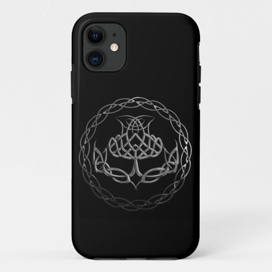 Chrome Celtic Knot Thistle Case-Mate iPhone Case (Achterkant)