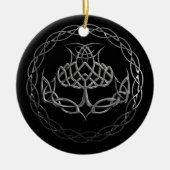 Chrome Celtic Knot Thistle Keramisch Ornament (Voorkant)
