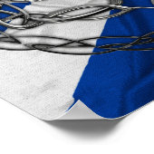 Chrome Celtic Knot Thistle Poster (Hoek)