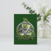 Chrome Celtic Trinity Knot Briefkaart (Staand voorkant)