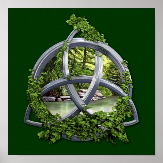 Chrome Celtic Trinity Knot Poster (Voorkant)