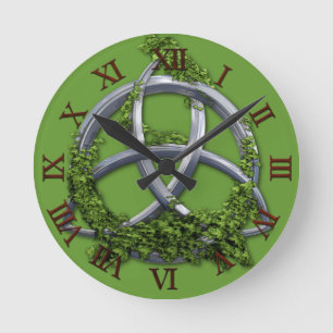 Chrome Celtic Trinity Knot Ronde Klok