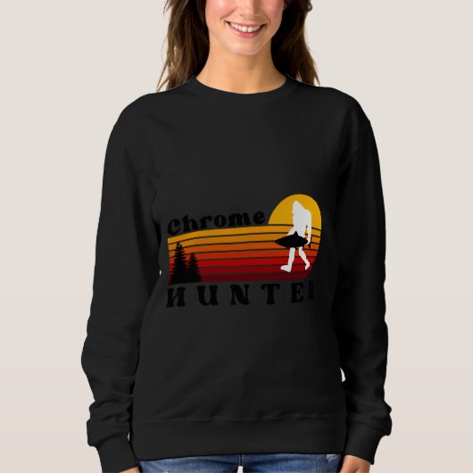 Chrome Chaser Steelhead Vist Retro Sunset Trui (Voorkant)