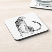 Chrome Cheetah Bier Onderzetter (Linkerzijde)