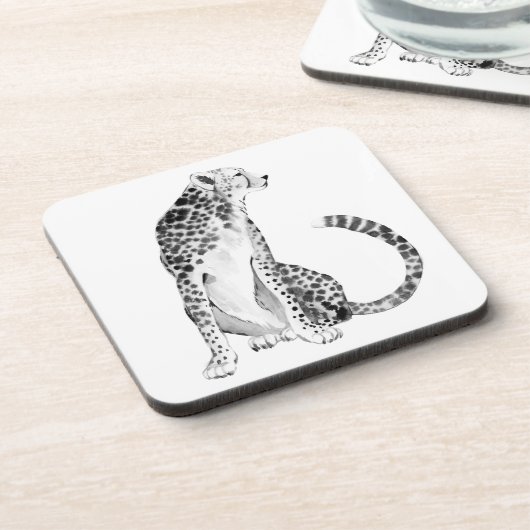 Chrome Cheetah Bier Onderzetter (Linkerzijde)