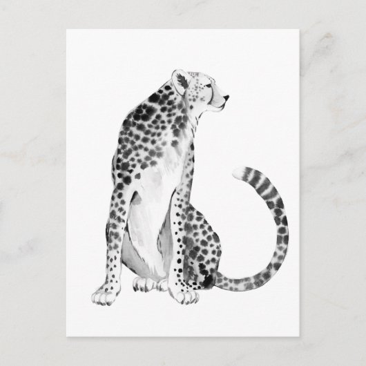 Chrome Cheetah Briefkaart (Voorkant)