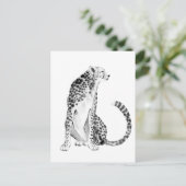 Chrome Cheetah Briefkaart (Staand voorkant)