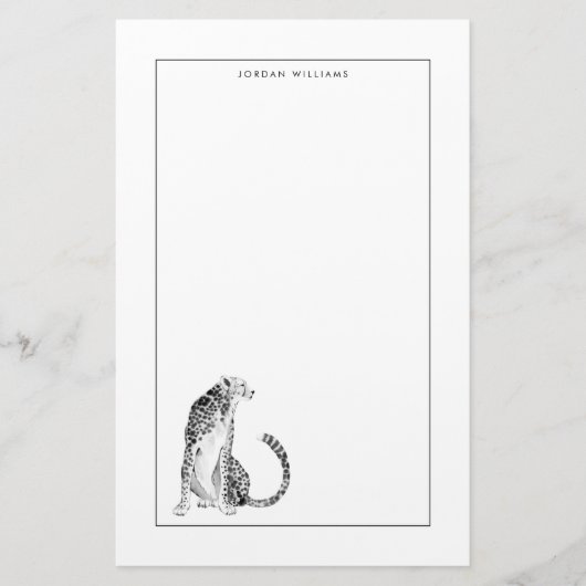 Chrome Cheetah Briefpapier (Voorkant)