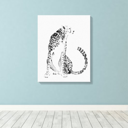 Chrome Cheetah Canvas Afdruk (Insitu (Houten vloer))