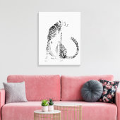 Chrome Cheetah Canvas Afdruk (Insitu (Woonkamer))