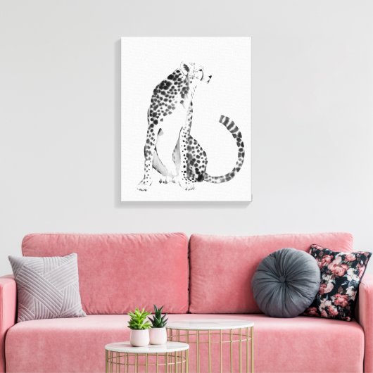 Chrome Cheetah Canvas Afdruk (Insitu (Woonkamer))