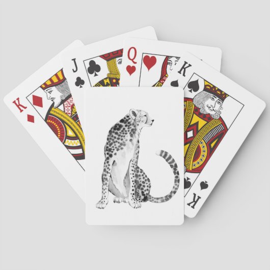 Chrome Cheetah Pokerkaarten (Achterkant)