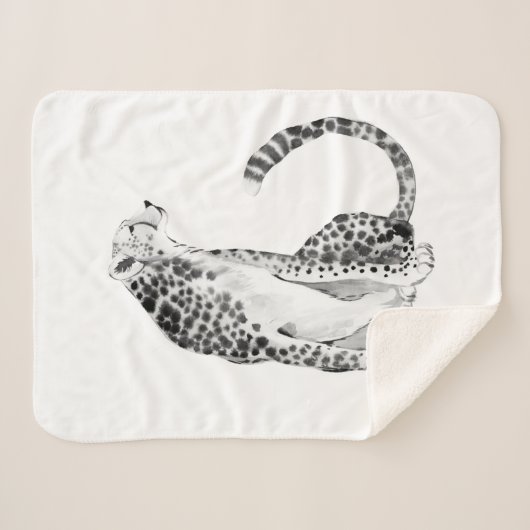 Chrome Cheetah Sherpa Deken (Voorkant (horizontaal))