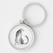 Chrome Cheetah Sleutelhanger (Voorkant)